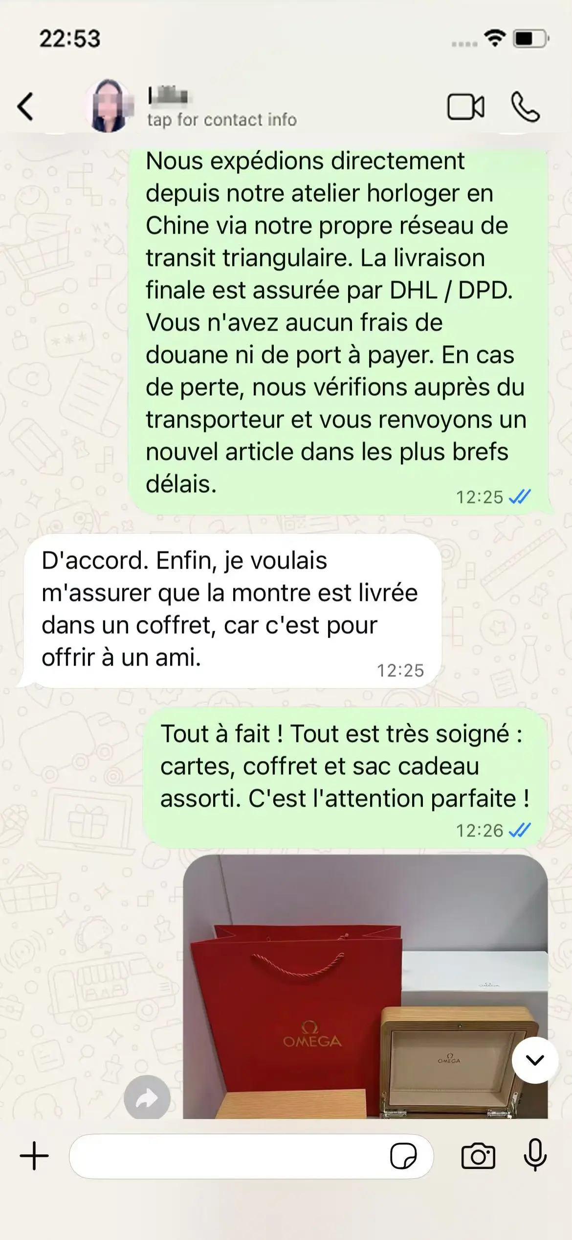 Assurance livraison